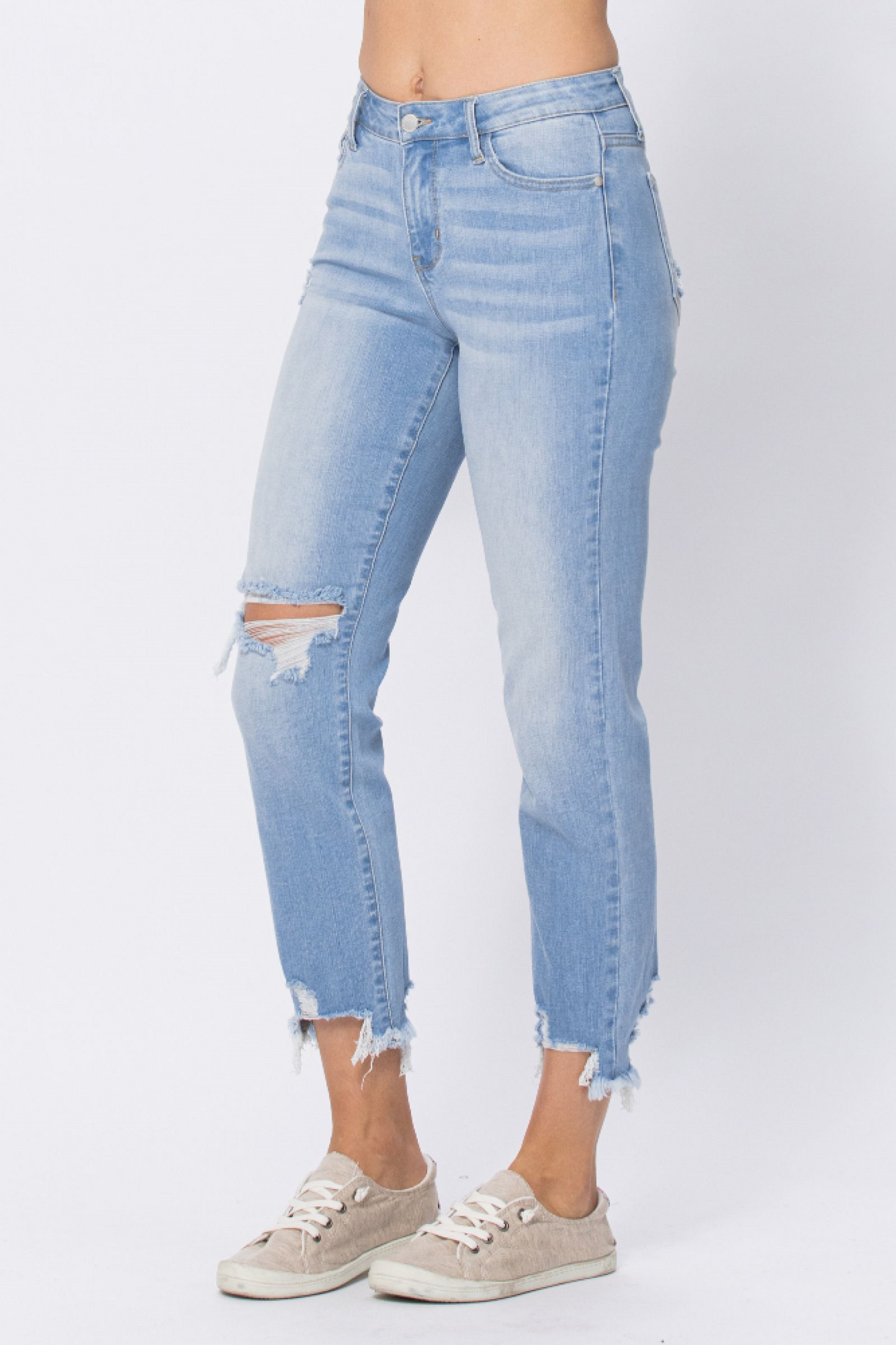 Judy Blue Destroyed Boyfriend Jeans