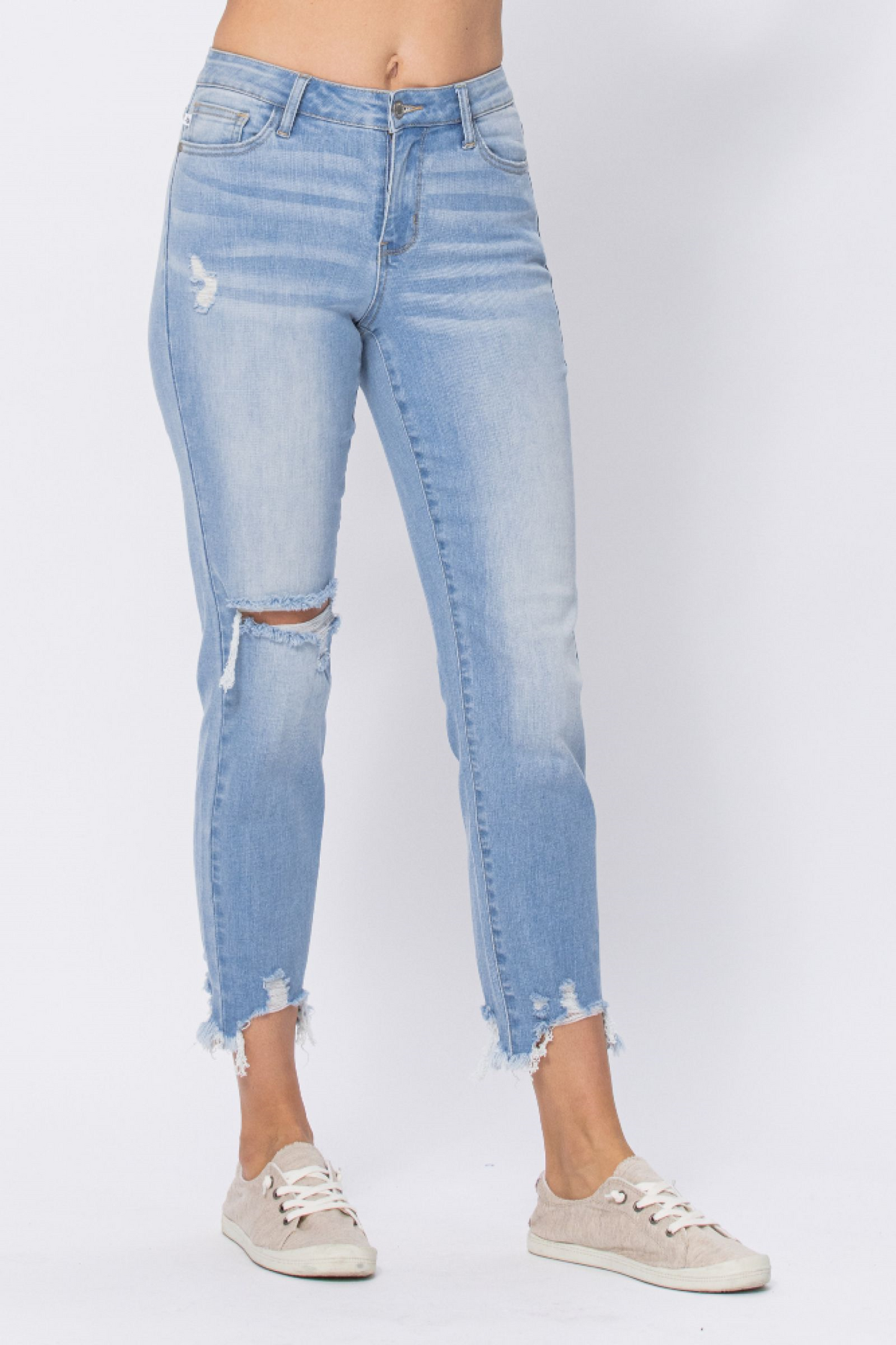 Judy Blue Destroyed Boyfriend Jeans